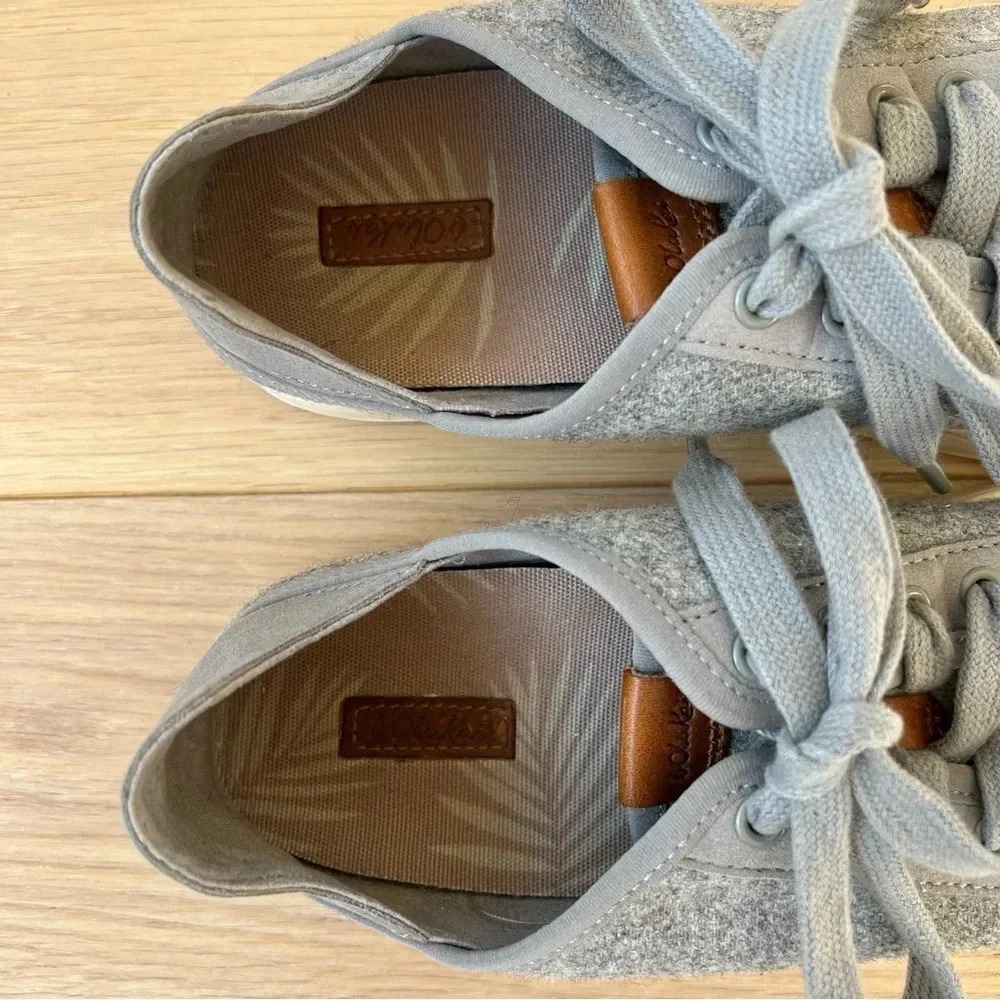 Olukai Women’s Pehuea Li Hulu Wool Sneaker Grey 7.5 Coastal Casual Neutrals - Picture 4 of 7